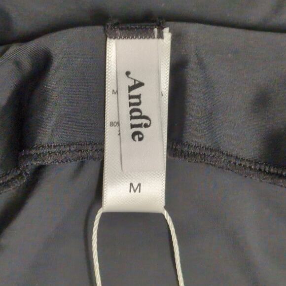 NWT Andie Waikiki Dress Black Solid Sleeveless Halter Size M - Picture 3 of 7